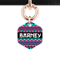 Bailey And Bone Pet ID Tag Retro Shapes Pattern Pet Tag