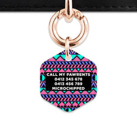 Bailey And Bone Pet ID Tag Retro Shapes Pattern Pet Tag