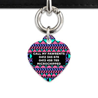 Bailey And Bone Pet ID Tag Retro Shapes Pattern Pet Tag