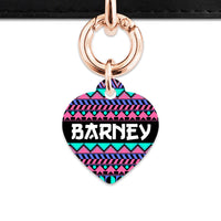 Bailey And Bone Pet ID Tag Retro Shapes Pattern Pet Tag