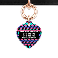 Bailey And Bone Pet ID Tag Retro Shapes Pattern Pet Tag