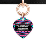 Bailey And Bone Pet ID Tag Retro Shapes Pattern Pet Tag