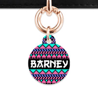Bailey And Bone Pet ID Tag Retro Shapes Pattern Pet Tag