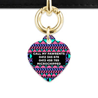 Bailey And Bone Pet ID Tag Retro Shapes Pattern Pet Tag