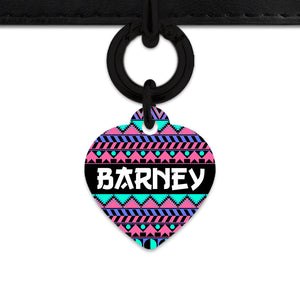 Bailey And Bone Pet ID Tag Retro Shapes Pattern Pet Tag