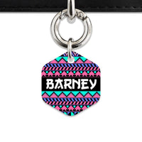 Bailey And Bone Pet ID Tag Retro Shapes Pattern Pet Tag