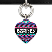 Bailey And Bone Pet ID Tag Retro Shapes Pattern Pet Tag