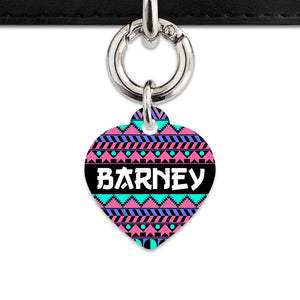 Bailey And Bone Pet ID Tag Retro Shapes Pattern Pet Tag