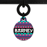 Bailey And Bone Pet ID Tag Retro Shapes Pattern Pet Tag