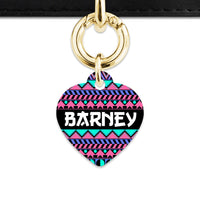 Bailey And Bone Pet ID Tag Retro Shapes Pattern Pet Tag