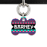 Bailey And Bone Pet ID Tag Retro Shapes Pattern Pet Tag