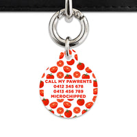 Bailey And Bone Pet ID Tag Tomato Pattern Pet Tag