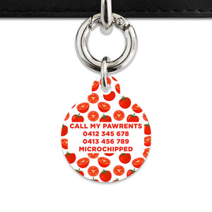 Bailey And Bone Pet ID Tag Tomato Pattern Pet Tag