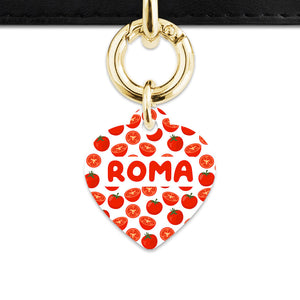 Bailey And Bone Pet ID Tag Tomato Pattern Pet Tag