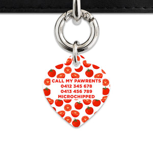 Bailey And Bone Pet ID Tag Tomato Pattern Pet Tag
