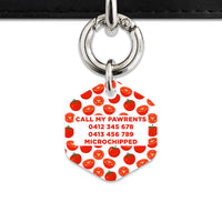 Bailey And Bone Pet ID Tag Tomato Pattern Pet Tag