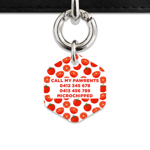 Bailey And Bone Pet ID Tag Tomato Pattern Pet Tag