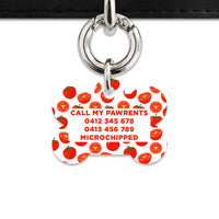 Bailey And Bone Pet ID Tag Tomato Pattern Pet Tag