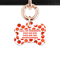 Bailey And Bone Pet ID Tag Tomato Pattern Pet Tag