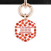 Bailey And Bone Pet ID Tag Tomato Pattern Pet Tag