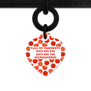 Bailey And Bone Pet ID Tag Tomato Pattern Pet Tag
