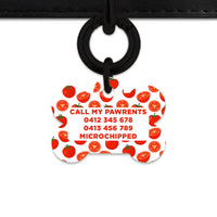 Bailey And Bone Pet ID Tag Tomato Pattern Pet Tag