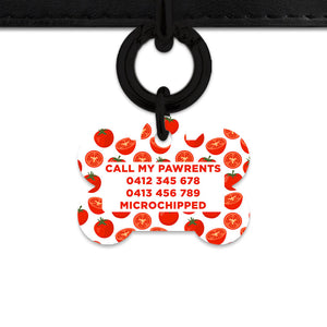Bailey And Bone Pet ID Tag Tomato Pattern Pet Tag