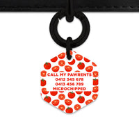Bailey And Bone Pet ID Tag Tomato Pattern Pet Tag