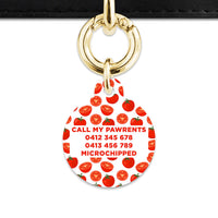 Bailey And Bone Pet ID Tag Tomato Pattern Pet Tag