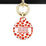 Bailey And Bone Pet ID Tag Tomato Pattern Pet Tag