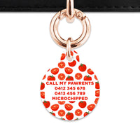 Bailey And Bone Pet ID Tag Tomato Pattern Pet Tag