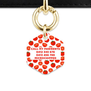 Bailey And Bone Pet ID Tag Tomato Pattern Pet Tag