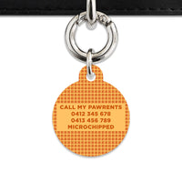 Bailey And Bone Pet ID Tag Waffles Pattern Pet Tag
