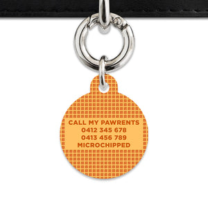 Bailey And Bone Pet ID Tag Waffles Pattern Pet Tag