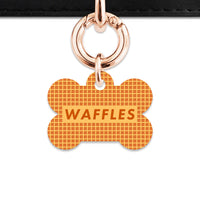 Bailey And Bone Pet ID Tag Waffles Pattern Pet Tag