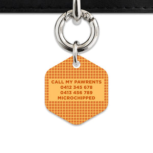 Bailey And Bone Pet ID Tag Waffles Pattern Pet Tag