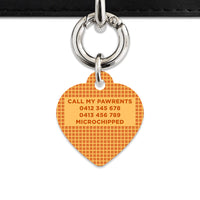 Bailey And Bone Pet ID Tag Waffles Pattern Pet Tag