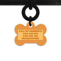 Bailey And Bone Pet ID Tag Waffles Pattern Pet Tag
