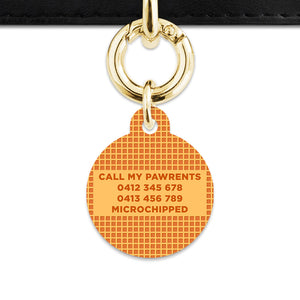 Bailey And Bone Pet ID Tag Waffles Pattern Pet Tag