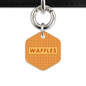 Bailey And Bone Pet ID Tag Waffles Pattern Pet Tag