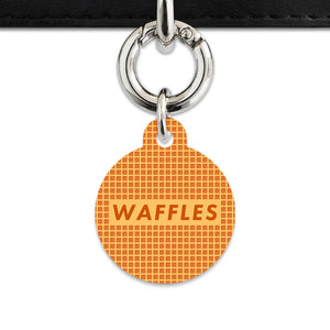 Bailey And Bone Pet ID Tag Waffles Pattern Pet Tag