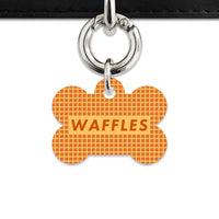 Bailey And Bone Pet ID Tag Waffles Pattern Pet Tag