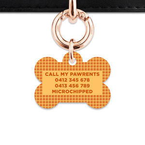 Bailey And Bone Pet ID Tag Waffles Pattern Pet Tag