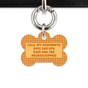 Bailey And Bone Pet ID Tag Waffles Pattern Pet Tag