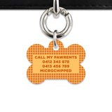 Bailey And Bone Pet ID Tag Waffles Pattern Pet Tag