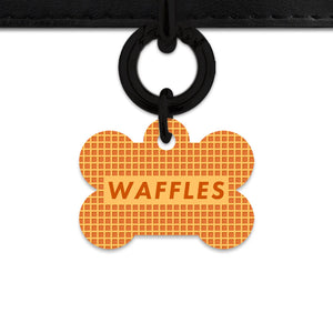 Bailey And Bone Pet ID Tag Waffles Pattern Pet Tag