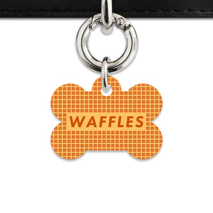 Bailey And Bone Pet ID Tag Waffles Pattern Pet Tag