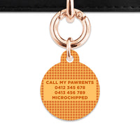 Bailey And Bone Pet ID Tag Waffles Pattern Pet Tag