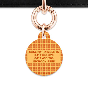 Bailey And Bone Pet ID Tag Waffles Pattern Pet Tag