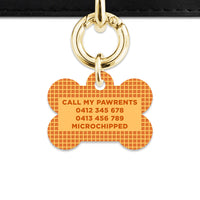 Bailey And Bone Pet ID Tag Waffles Pattern Pet Tag